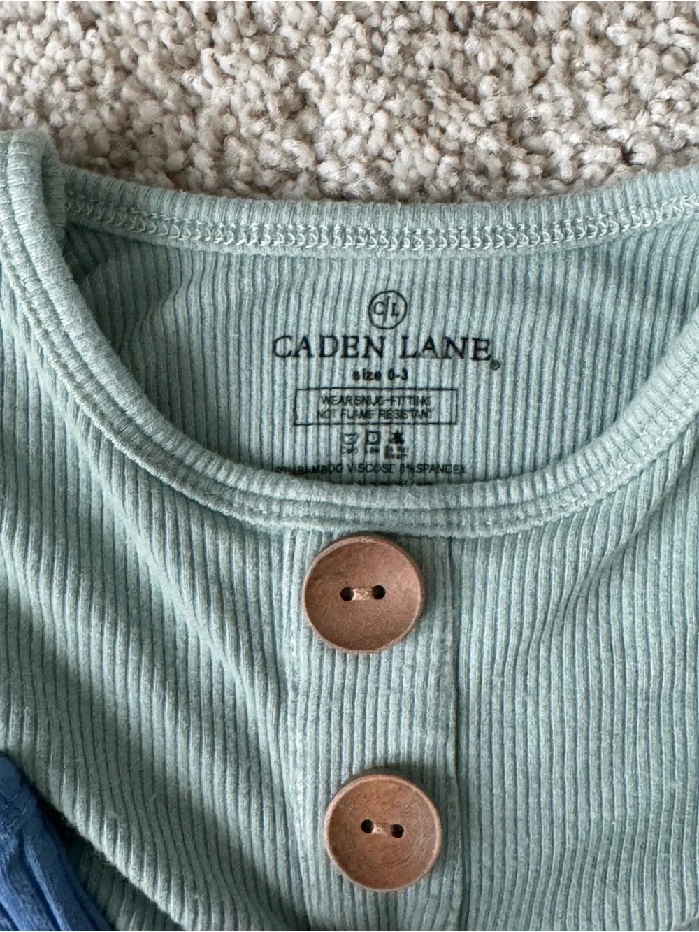 Newborn Ribbed Knot Gowns - Blue and Sage - Organic Cotton